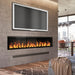 Dimplex Opti-Myst 86-Inch Linear Smart Vapor Fireplace in a modern living room