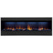 Dimplex Opti-Myst 86-Inch Linear Smart Vapor Fireplace with flames looking like a gas fire