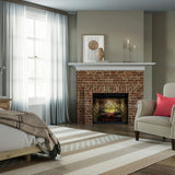 Dimplex Revillusion 30-Inch Built-in Electric Firebox with brick surround