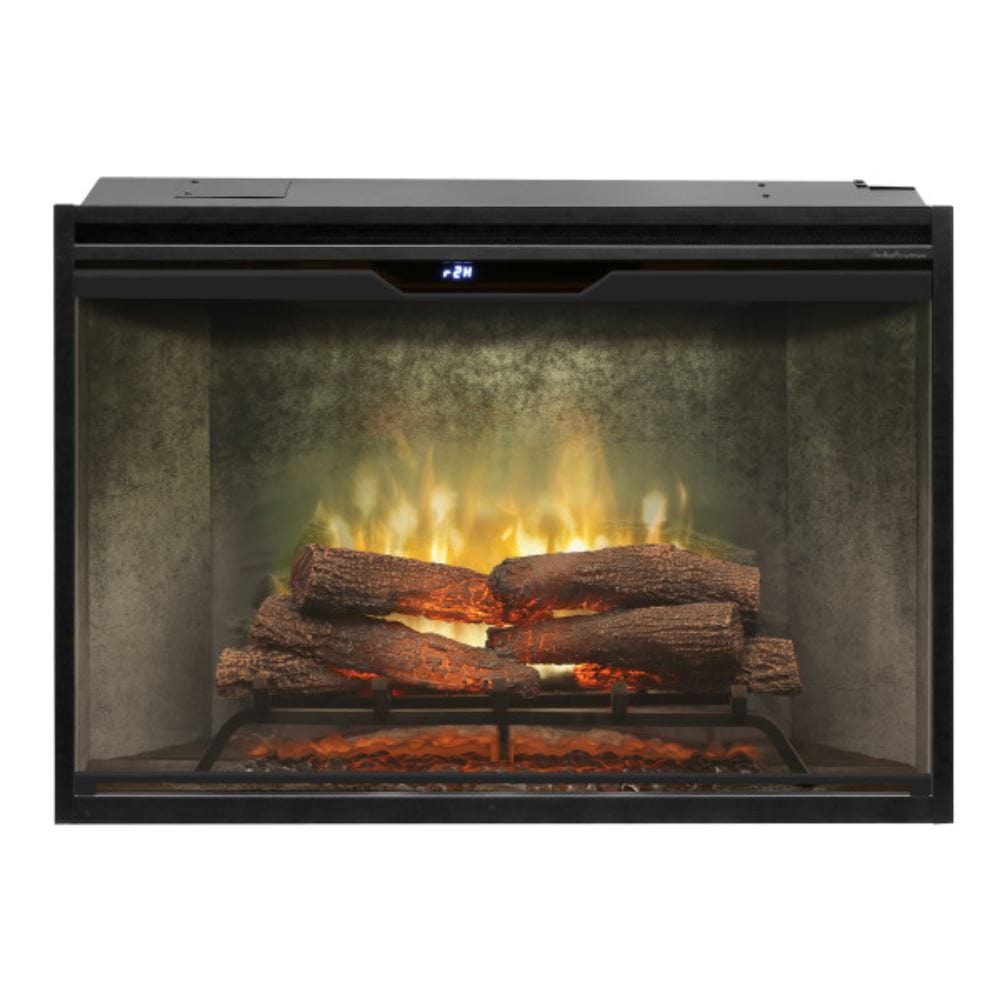 dimplex revillusion 36-inch built-in electric firebox with weathered concrete interior
