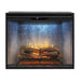 Dimplex Revillusion 36 Portrait Firebox with weathered concrete interior and blue top light