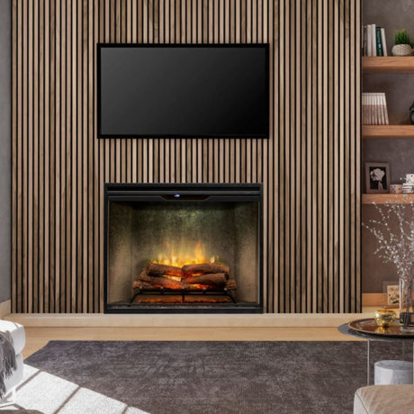 Dimplex Revillusion 36 Portrait Electric Firebox in a modern living space