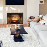 Dimplex Revillusion 42-Inch Built-in Electric Firebox in a cozy living room
