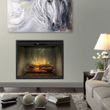 Dimplex Revillusion 42-Inch Built-in Electric Firebox with artwork above it