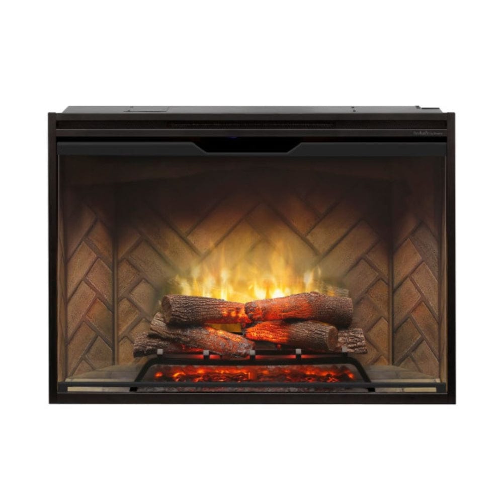 Dimplex Revillusion 42-Inch Built-in Electric Firebox with herringbone brick interior