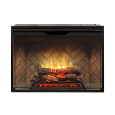 Dimplex Revillusion 42-Inch Built-in Electric Firebox with herringbone brick interior
