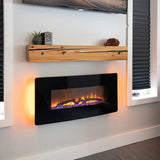 dimplex winslow 42-inch wall mounted electric fireplace with wood mantel