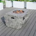 Direct Wicker Rectangular Gray Gas Fire Pit PAG-2170-GR with Access Door