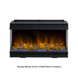 Dynasty Melody 40-Inch 3-Sided Smart Electric Fireplace DY-BTS40
