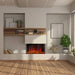 Dynasty Melody 34-Inch 3-Sided Electric Fireplace in a scandi inspired living room