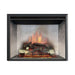 Dynasty Presto 35-inch EF45D Fireplace Insert with weathered concrete backdrop