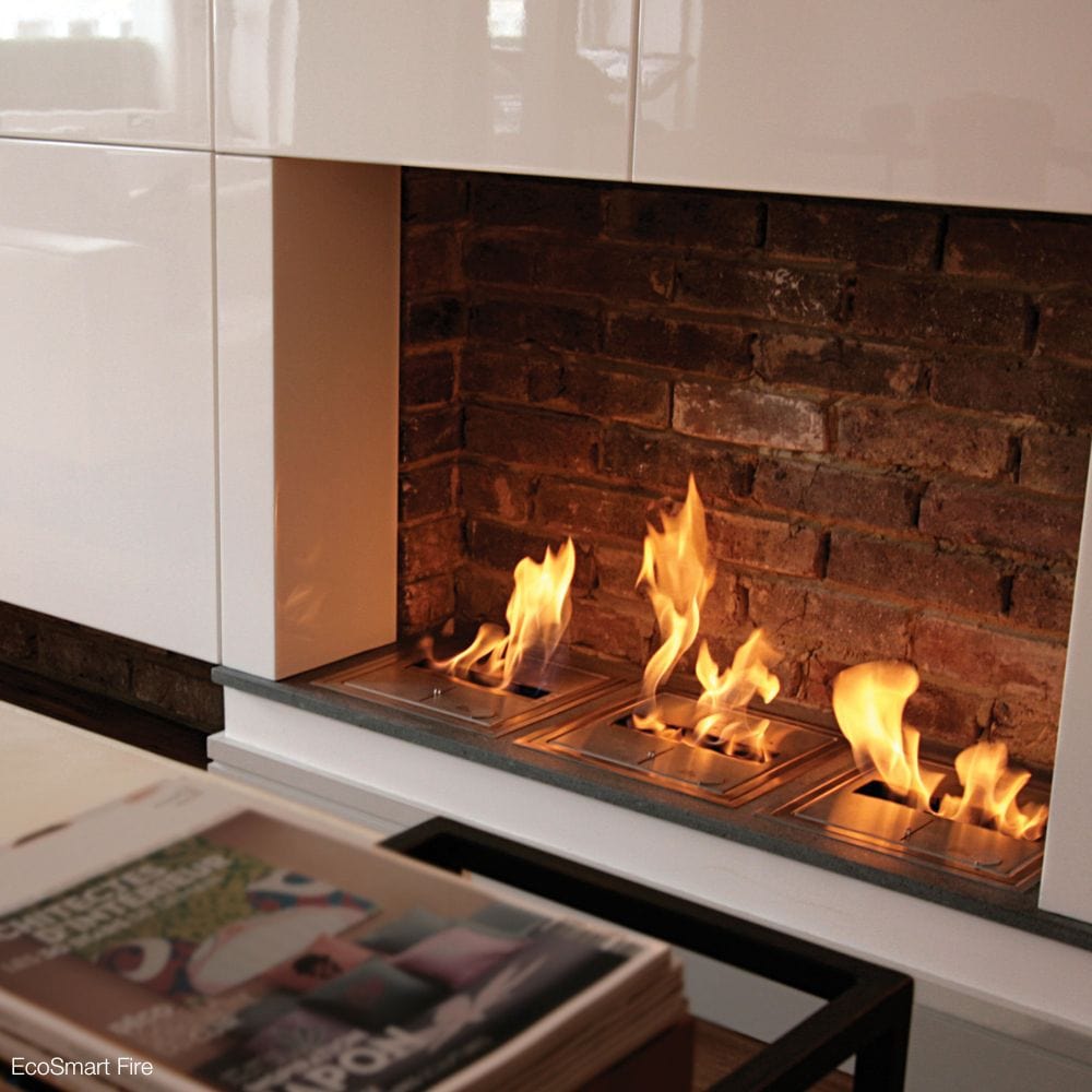 EcoSmart Fire BK5 16" Ethanol Fireplace Burner in Fireplace