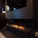 EcoSmart Fire Flex Bay 3-Sided Ethanol Firebox in a modern living room