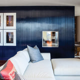 EcoSmart Fire Flex Double Sided Ethanol Firebox installed in a divider