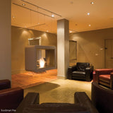 EcoSmart Fire Flex Double Sided Ethanol Firebox in a hotel lounge