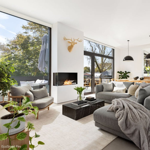 EcoSmart Fire Flex Ethanol Firebox with One Open Side - close-up view