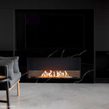 EcoSmart Fire Flex Single Sided Ethanol Firebox with marble surround