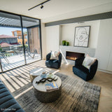 EcoSmart Fire Flex Single Sided Ethanol Firebox in a modern living space