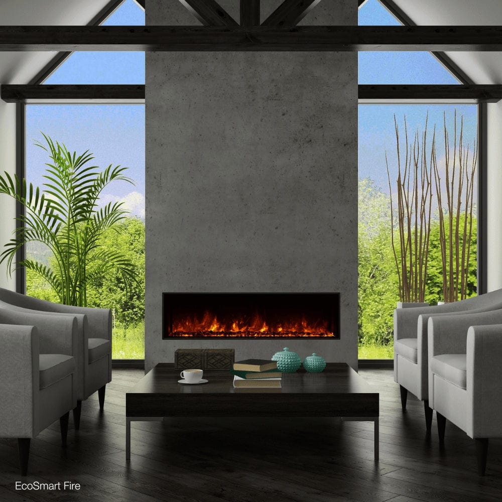 EcoSmart 60-Inch Electric Fireplace in living room