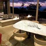 EcoSmart Fire XL700 Ethanol Fireplace Burner as a custom fire pit in a patio