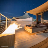 EcoSmart Fire XL700 Ethanol Fireplace Burner in a terrace