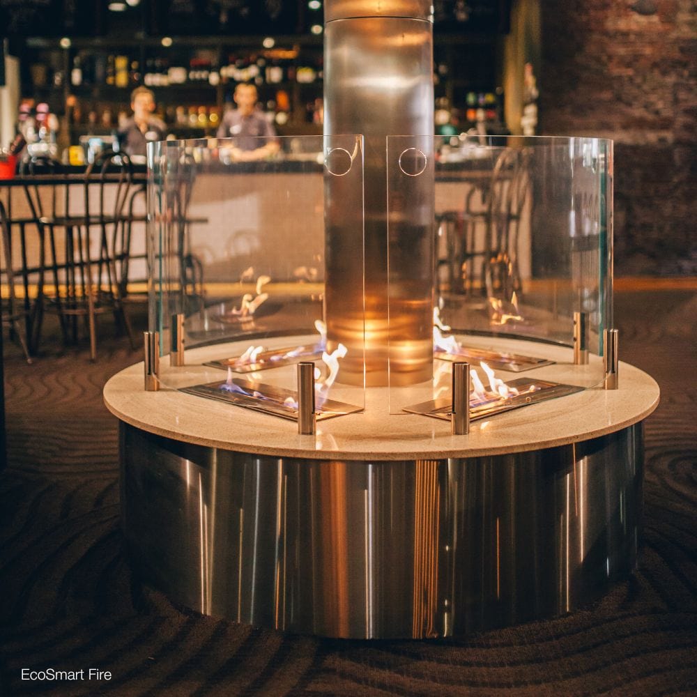 EcoSmart Fire XL500 Ethanol Fireplace Burner in a restaurant