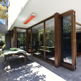 Eurofase 6000W 61-Inch Dual Element Infrared Electric Heater in a contemporary patio