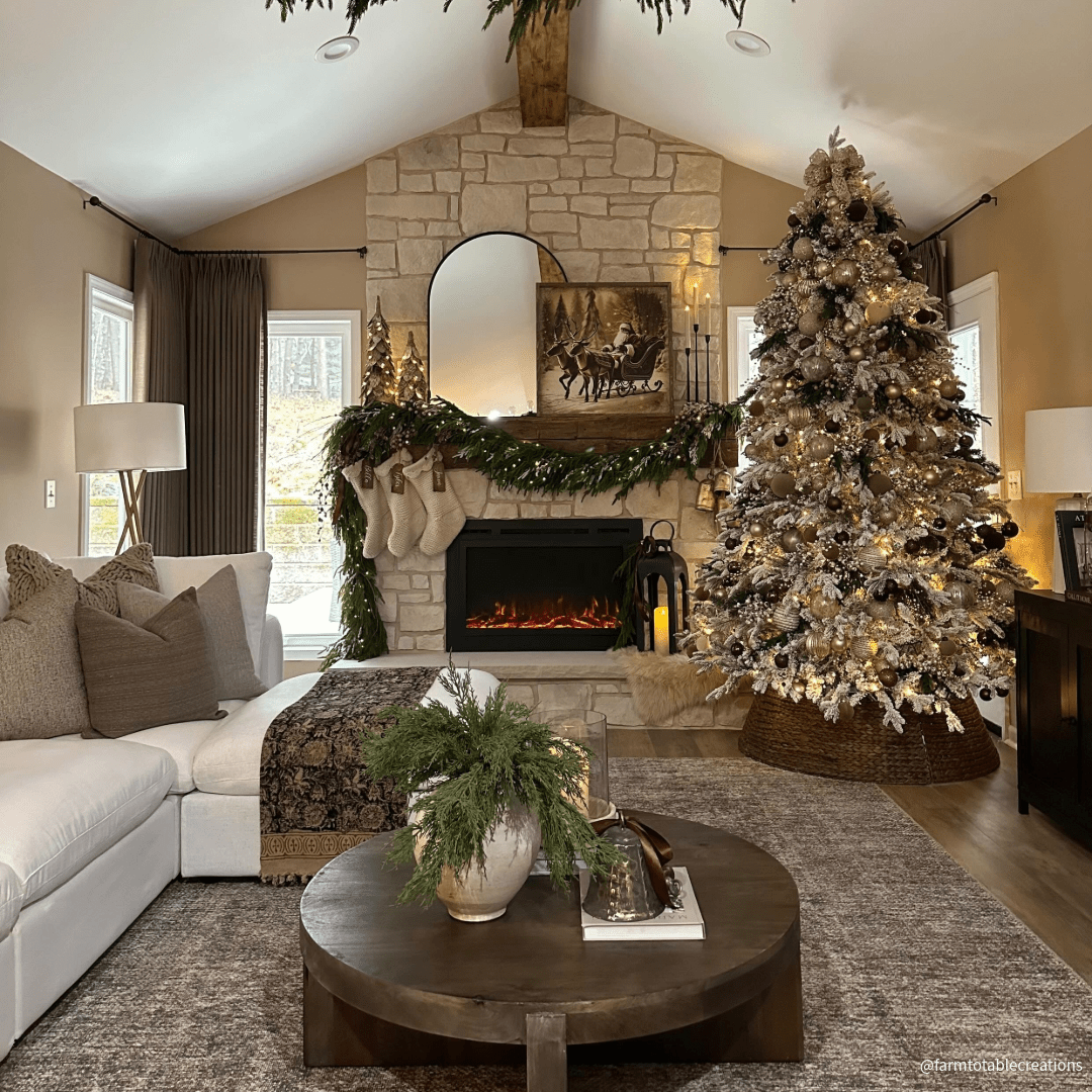 Touchstone Forte Steel 40-Inch electric fireplace installed in a room