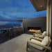 Fire Garden Linear Vent-Free Outdoor Natural Gas Fireplace on a terrace