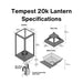 tempest 20k lantern specs