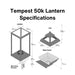 tempest 50k lantern specs