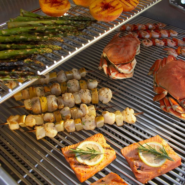 grilling seafood on the fire magic grill