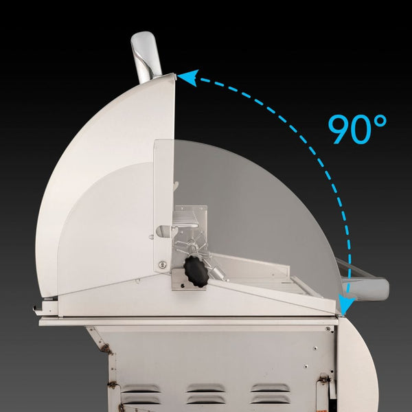 fire magic easy to open grill hood - installation view