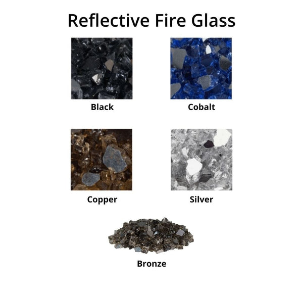 Firegear Reflective Fire Glass for Gas Fire Pits - close-up view