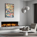 Flamerite E-FX 1500 3-Sided Electric Fireplace in a minimalist living room