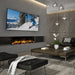 Flamerite E-FX 3-Sided Built-In Electric Fireplace in a contemporary living room