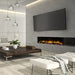 Flamerite E-FX 1300 3-Sided Built-In Electric Fireplace in a sleek living space