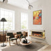Flamerite Elara Suite 56-Inch Wall-Mounted Electric Fireplace in a nordic living room