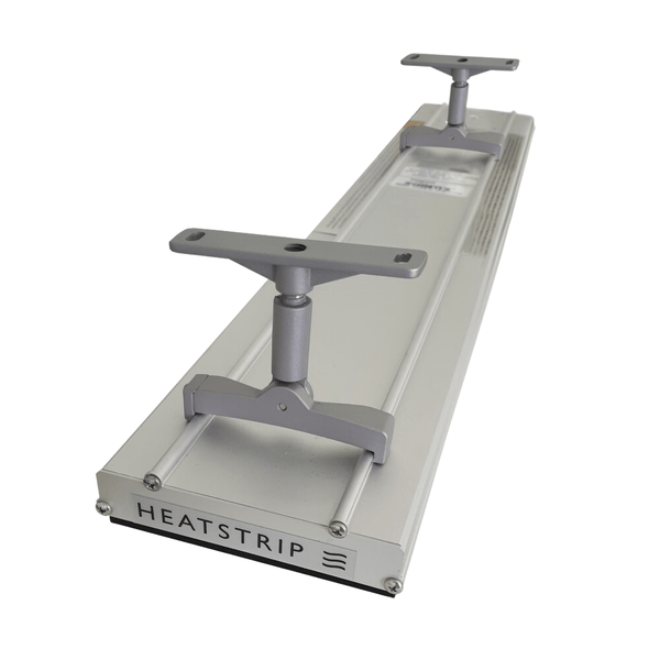 HeatStrip Replacement Bracket Set installed on the heater