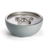 HPC 35-Inch Aluminum Gas Fire Bowl with concrete finish and standard burner