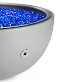 match lit key valve on concrete aluminum fire bowl