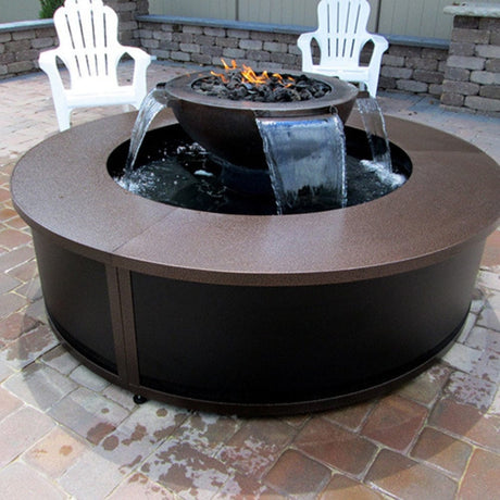HPC Evolution 360 Copper Gas Fire and Water Bowl with a copper enclosure