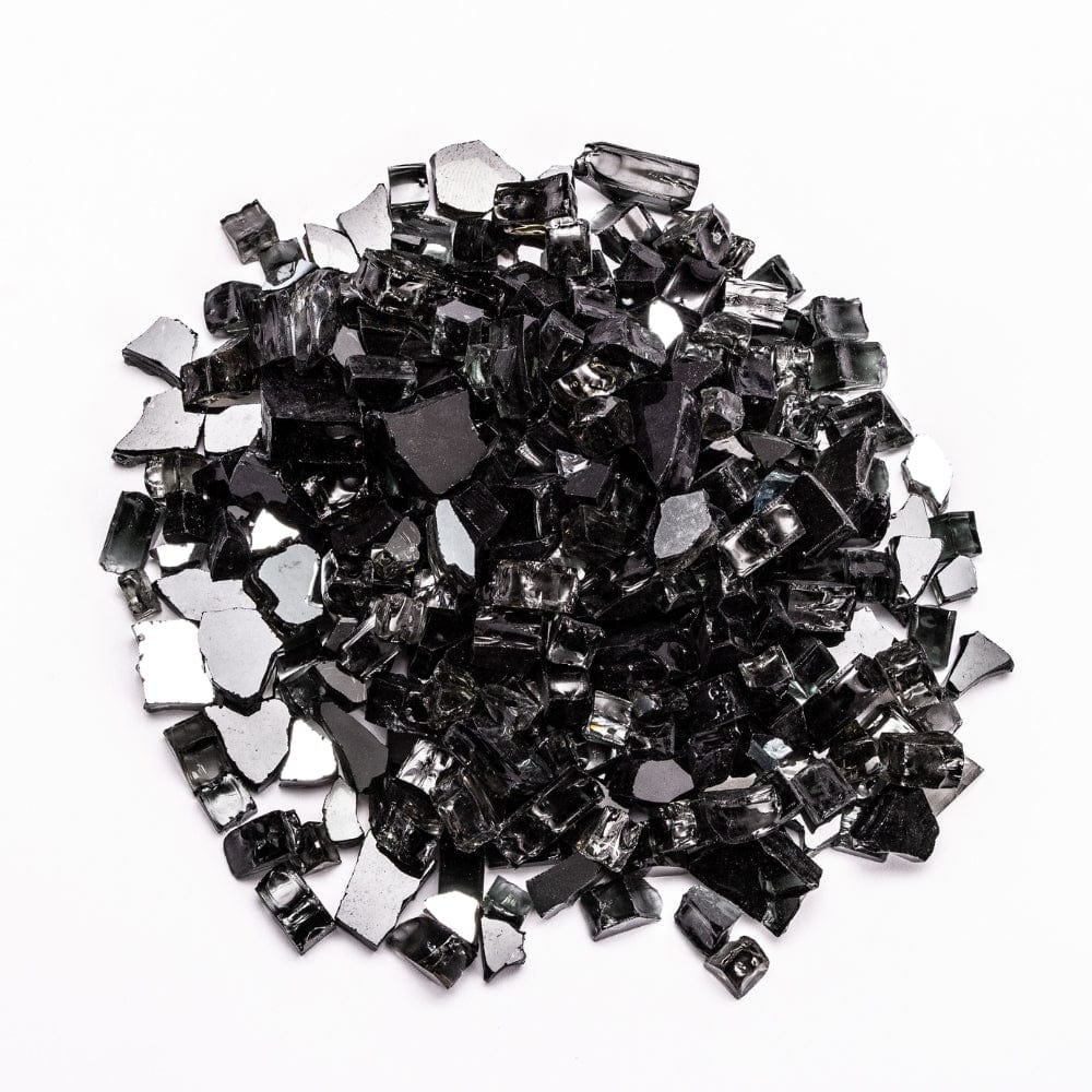 reflective black glass