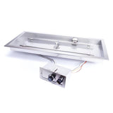 HPC H-Burner Gas Fire Pit Insert with Push Button Ignition