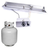 HPC Interlink Gas Fire Pit Insert with Push Button Ignition for propane connections