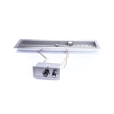 HPC Linear Trough Gas Fire Pit Insert with Push Button Ignition