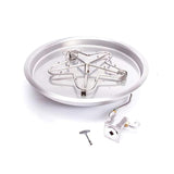 HPC Round Bowl Gas Fire Pit Insert with Match Lit Ignition