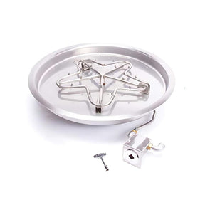 HPC Round Bowl Gas Fire Pit Insert with Match Lit Ignition
