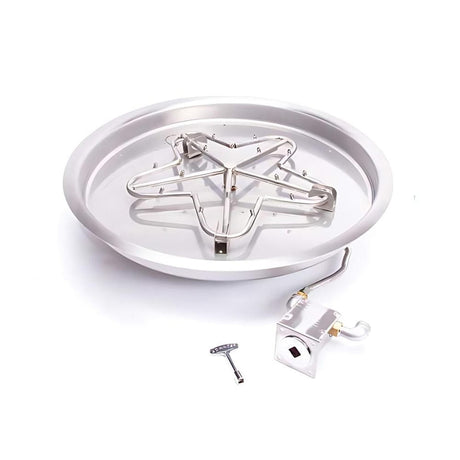 HPC Round Bowl Gas Fire Pit Insert with Match Lit Ignition