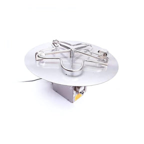 HPC Round Flat Standard Gas Fire Pit Insert with Hi/Lo Smart Electronic Ignition